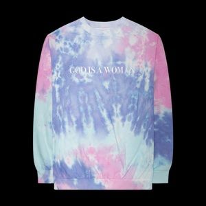 Ariana Grande god is a woman Tye Dye Crewneck